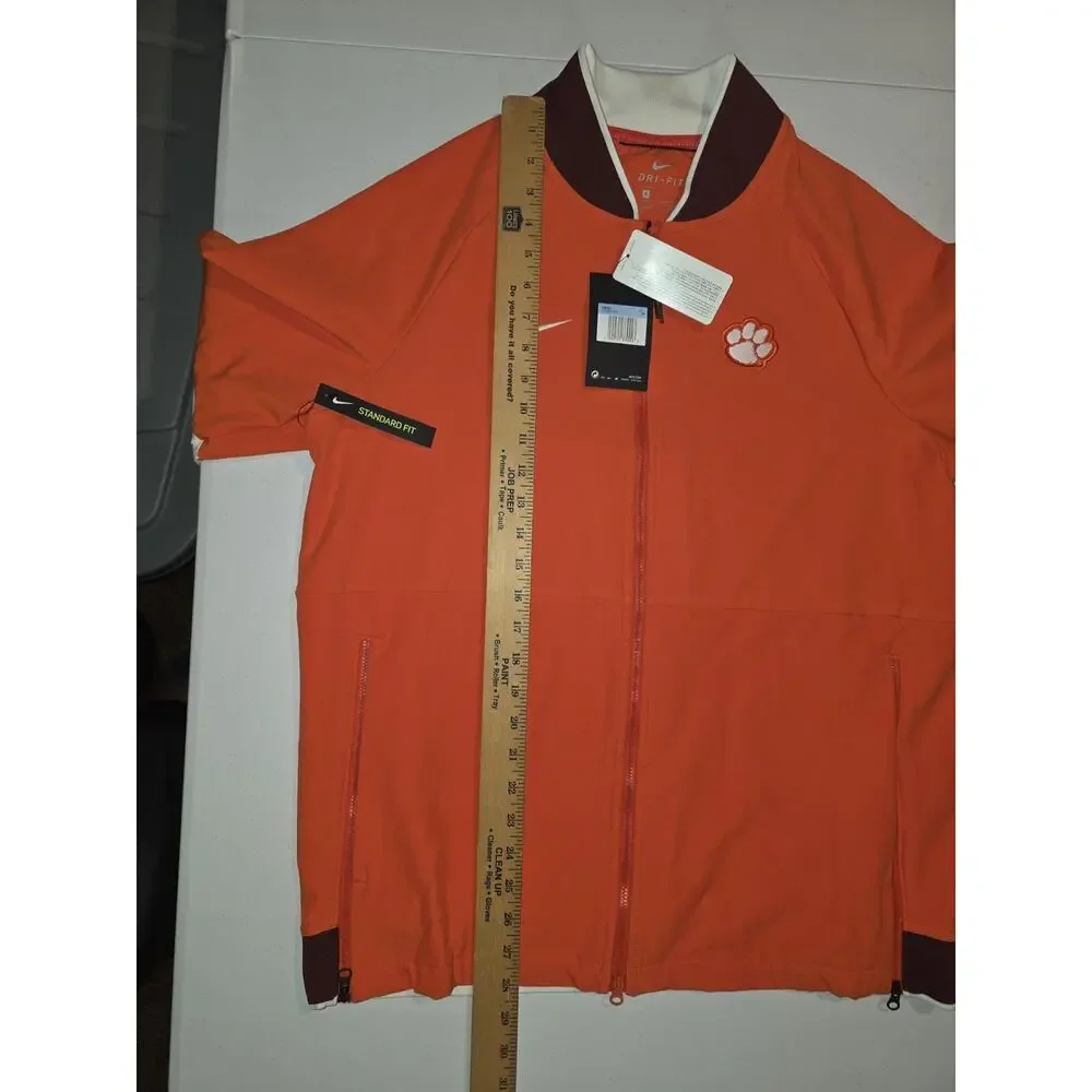Nike Clemson Tigers Sideline Therma Full Zip Jacket Men's Medium AO5854 Orange